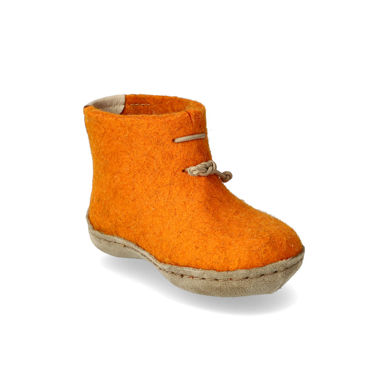 glerups Boot kids Boot with leather sole Orange