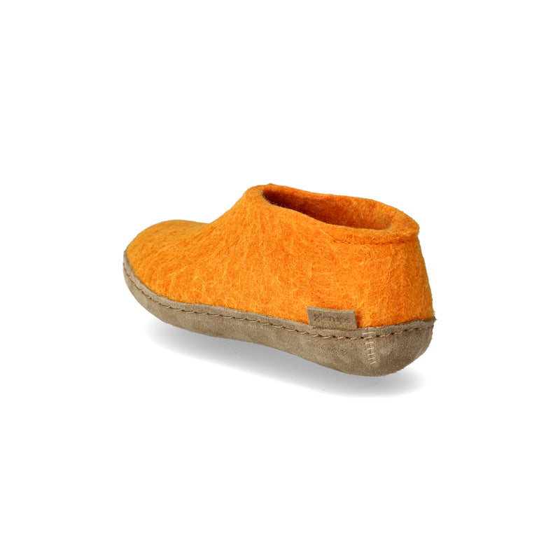 glerups Shoe junior Shoe with leather sole Orange