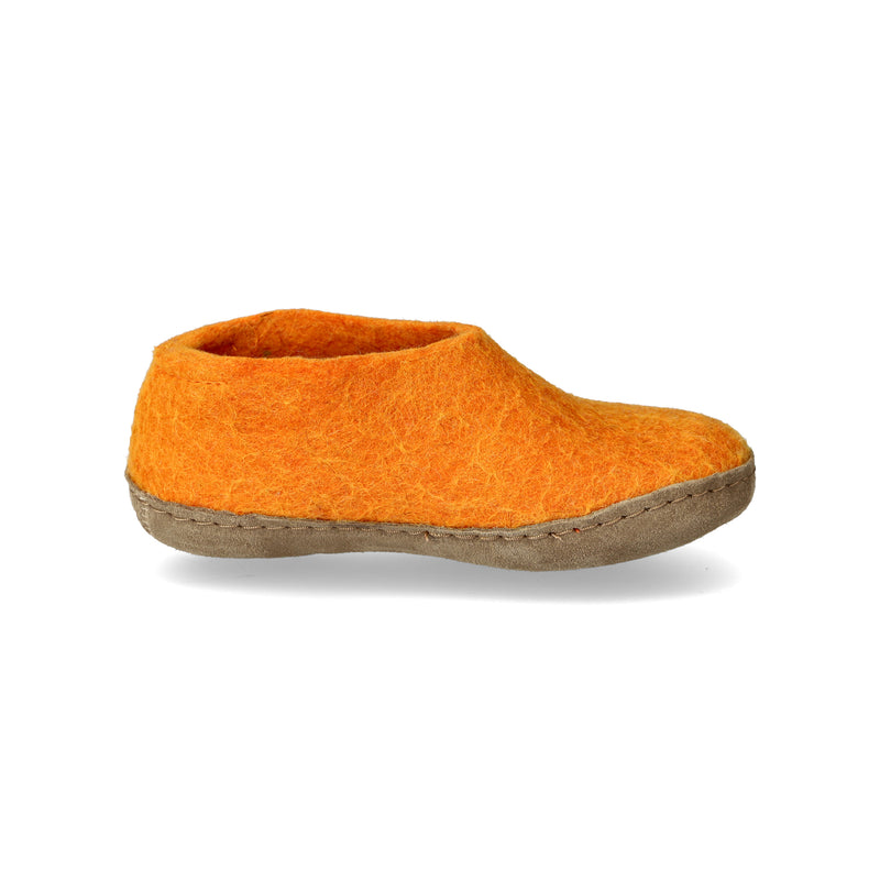 glerups Shoe junior Shoe with leather sole Orange