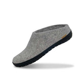 Slip-on with natural rubber sole - black - Grey – glerups.com